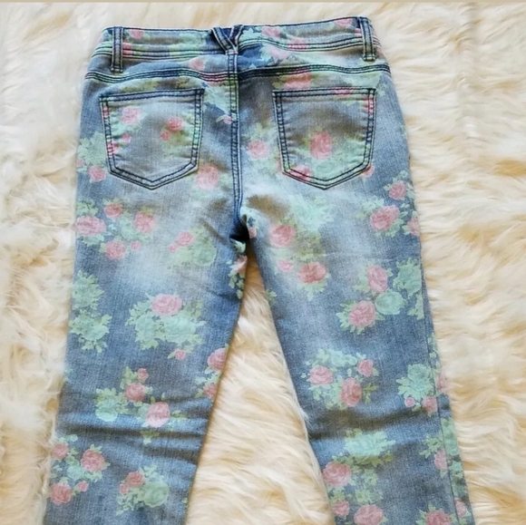 Cherokee Faded Denim Roses Super Skinny Jeans - Picture 3 of 4